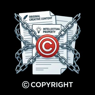 Publishing and rights administration illustration.