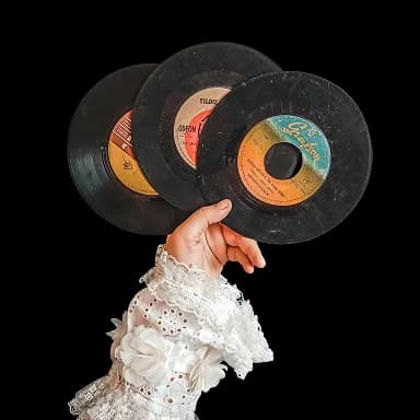 Music distribution and catalog hub illustration.